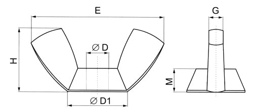 Гайки барашковые DIN 315