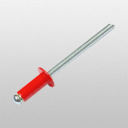 Заклёпка широкий борт 16 мм 4,8х16 алюминий/сталь (RAL) красный Bralo