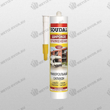 Герметик универсальный силикон коричневый 300 мл Soudal